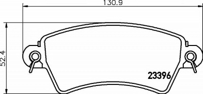 HELLA PAGID 8db355019341 -  Комплект тормозных колодок, дисковый тормоз